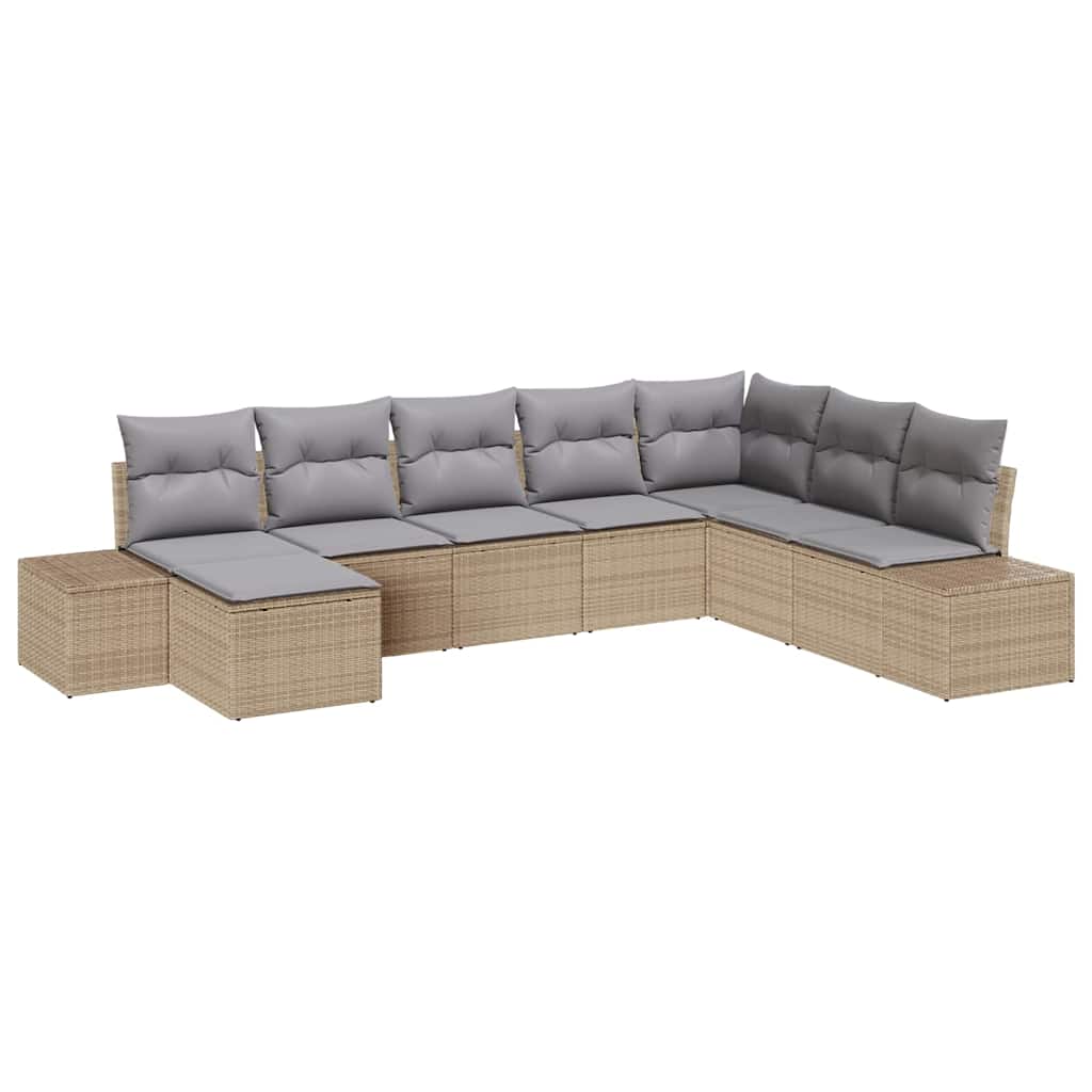 Ensemble De Canapé De Jardin 8 Pc Polyrotin