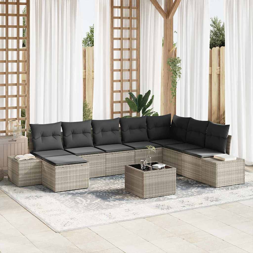 Ensemble De Canapé De Jardin 8 Pc Polyrotin