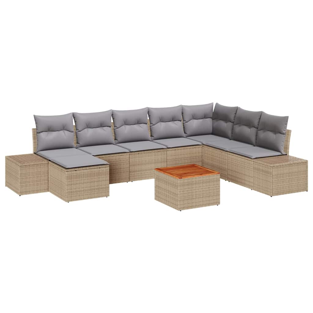 Ensemble De Canapé De Jardin 9 Pc