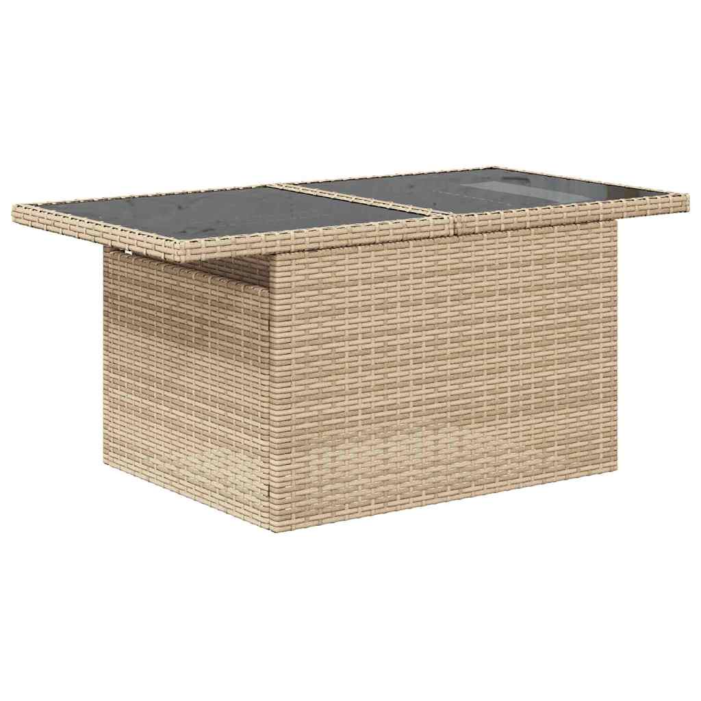 Ensemble De Canapé De Jardin 11 Pc Beige Poly Rotin