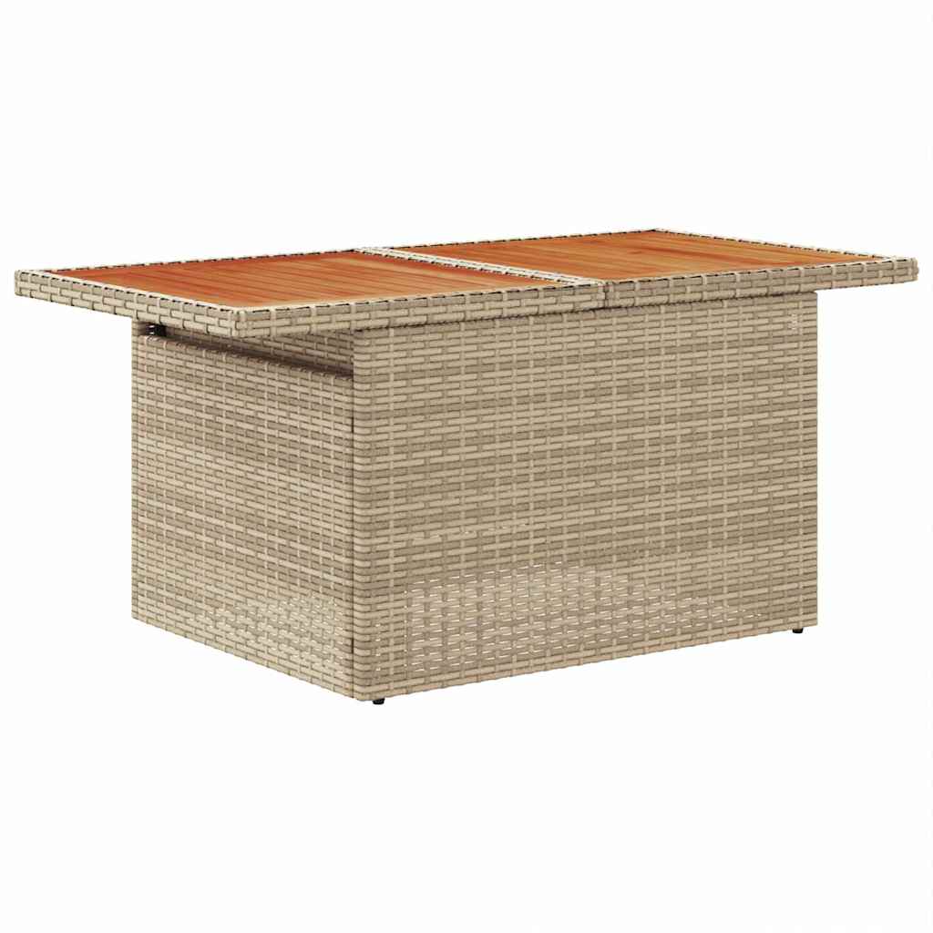Ensemble De Canapé De Jardin 7 Pc Beige Poly Rotin