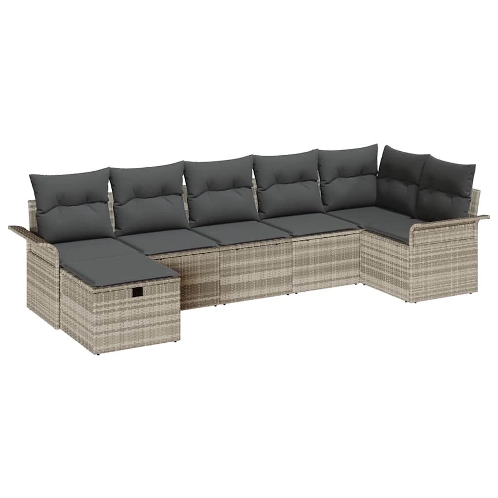 Ensemble De Canapé De Jardin 7 Pc Polyrotin