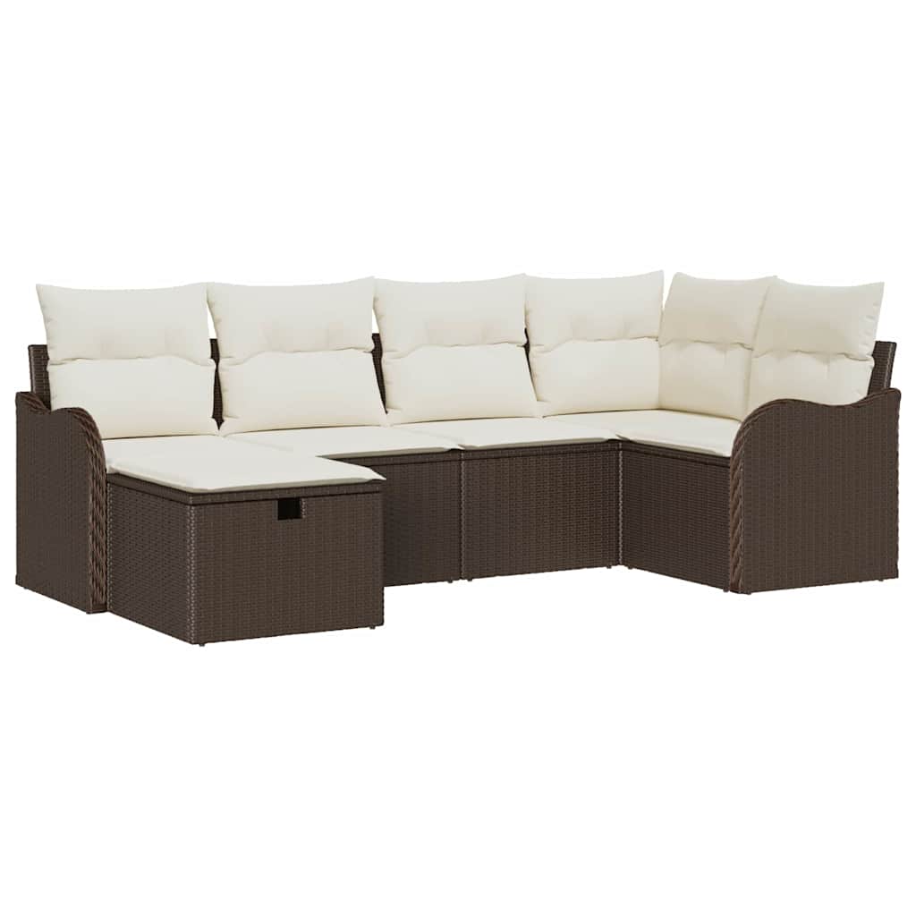 Ensemble De Canapé De Jardin 6 Pc 6-Nombre De Places