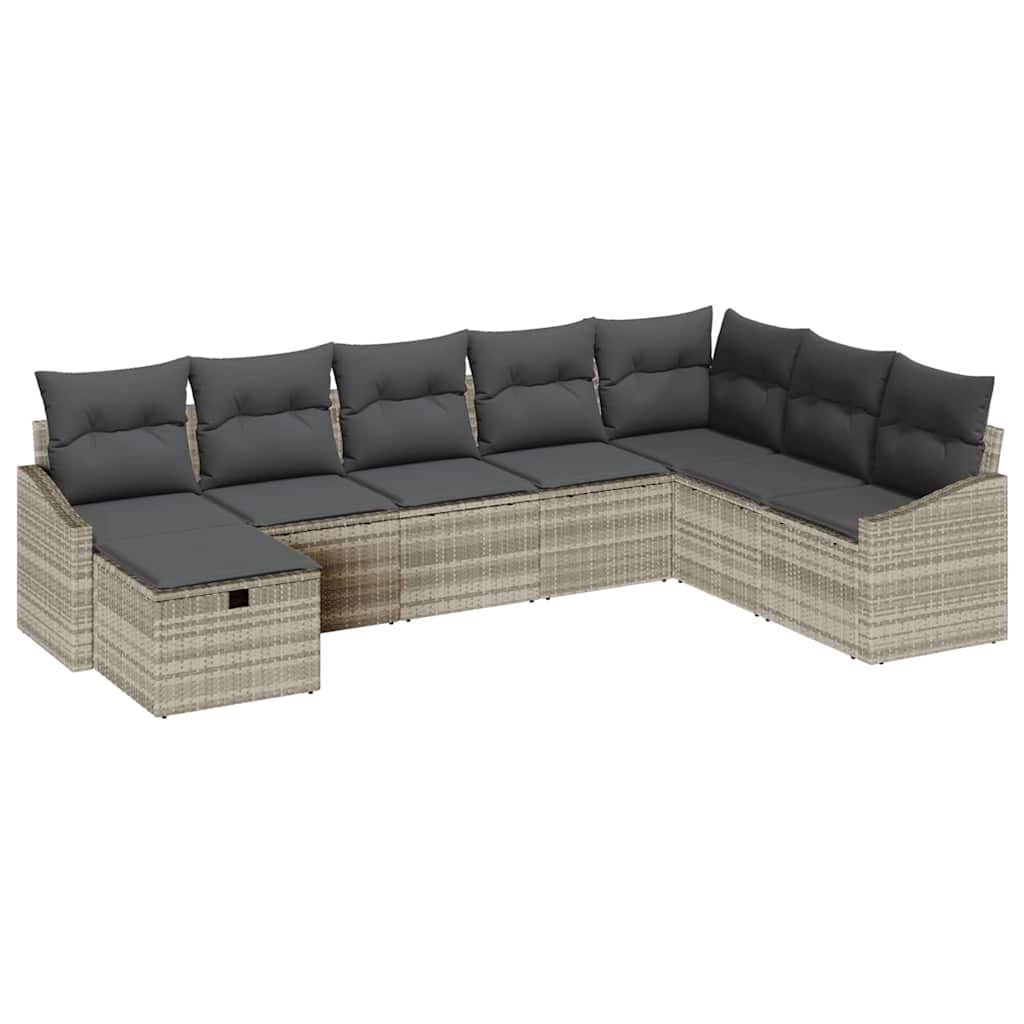 Ensemble De Canapé De Jardin 8 Pc Polyrotin