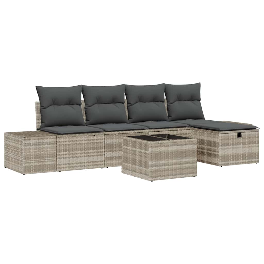 Ensemble De Canapé De Jardin 6 Pc Polyrotin