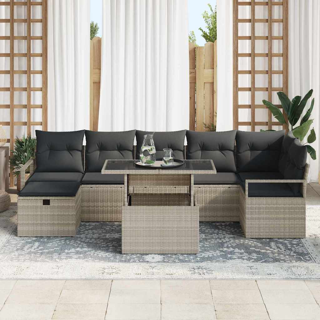 Ensemble De Canapé De Jardin 8 Pc Polyrotin