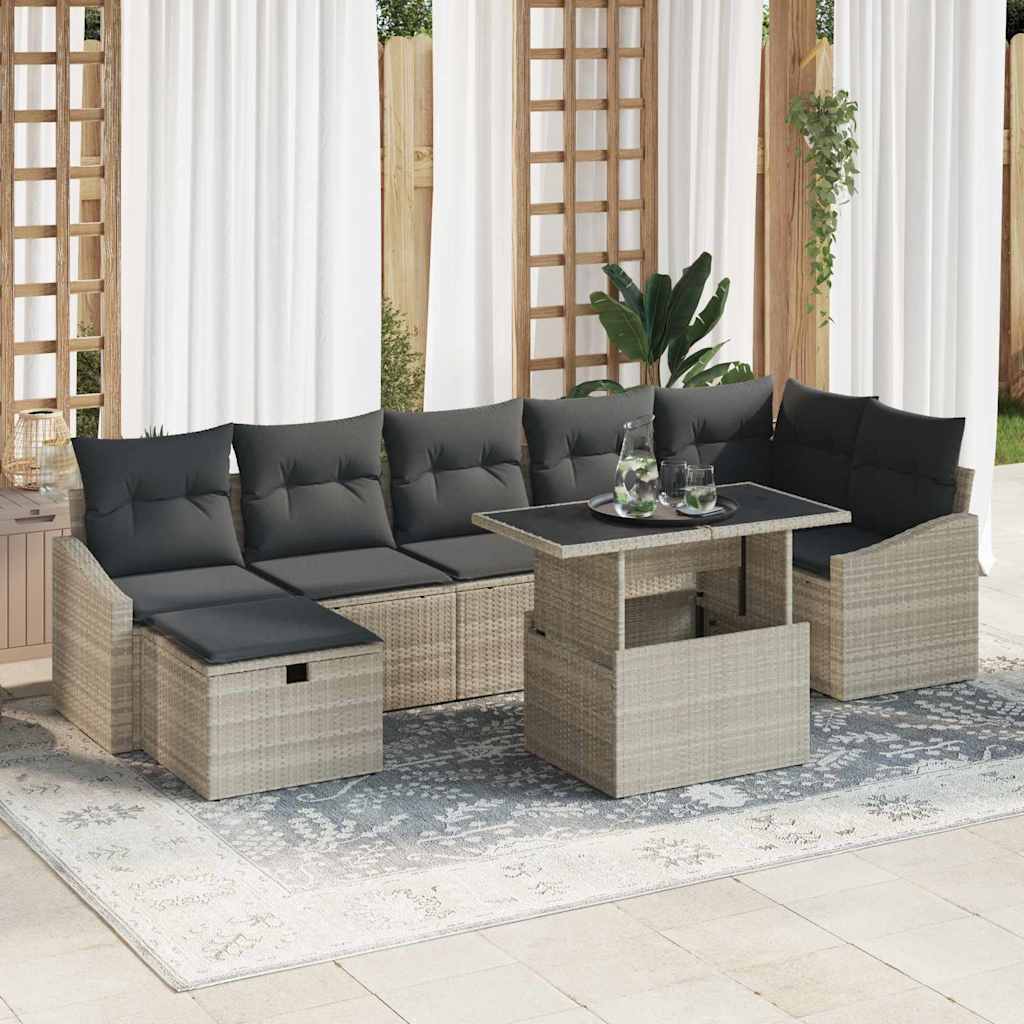 Ensemble De Canapé De Jardin 8 Pc Polyrotin