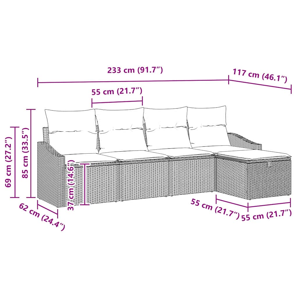 Ensemble De Canapés 6 Pc Polyrotin