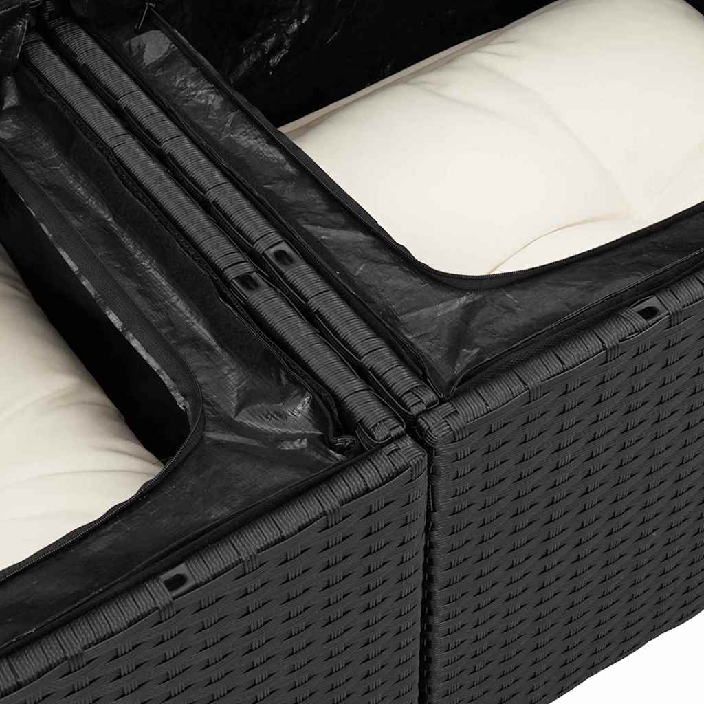 Ensemble De Canapé De Jardin 7 Pc Poly Rotin