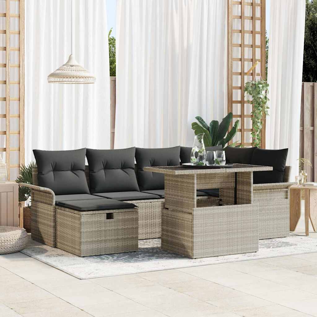 Ensemble De Canapé De Jardin 7 Pc Polyrotin
