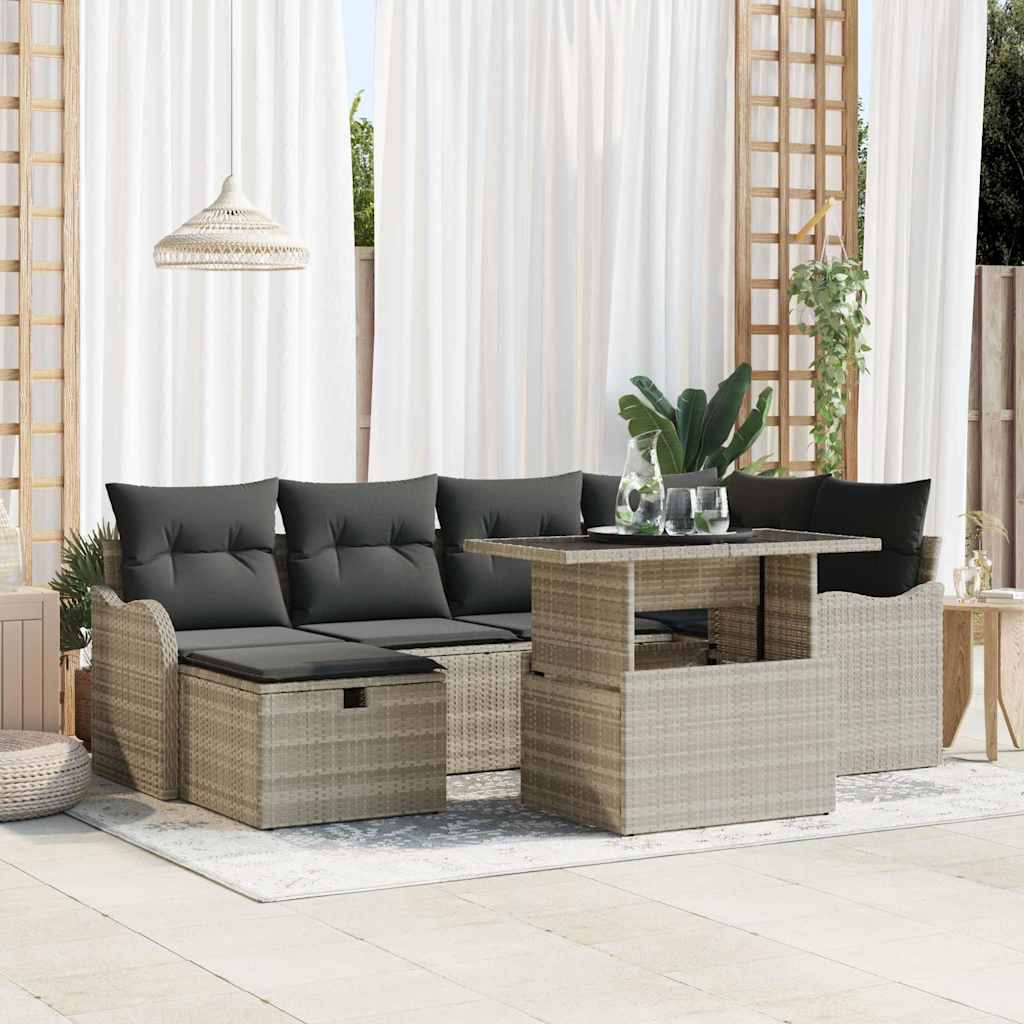 Ensemble De Canapé De Jardin 7 Pc Polyrotin