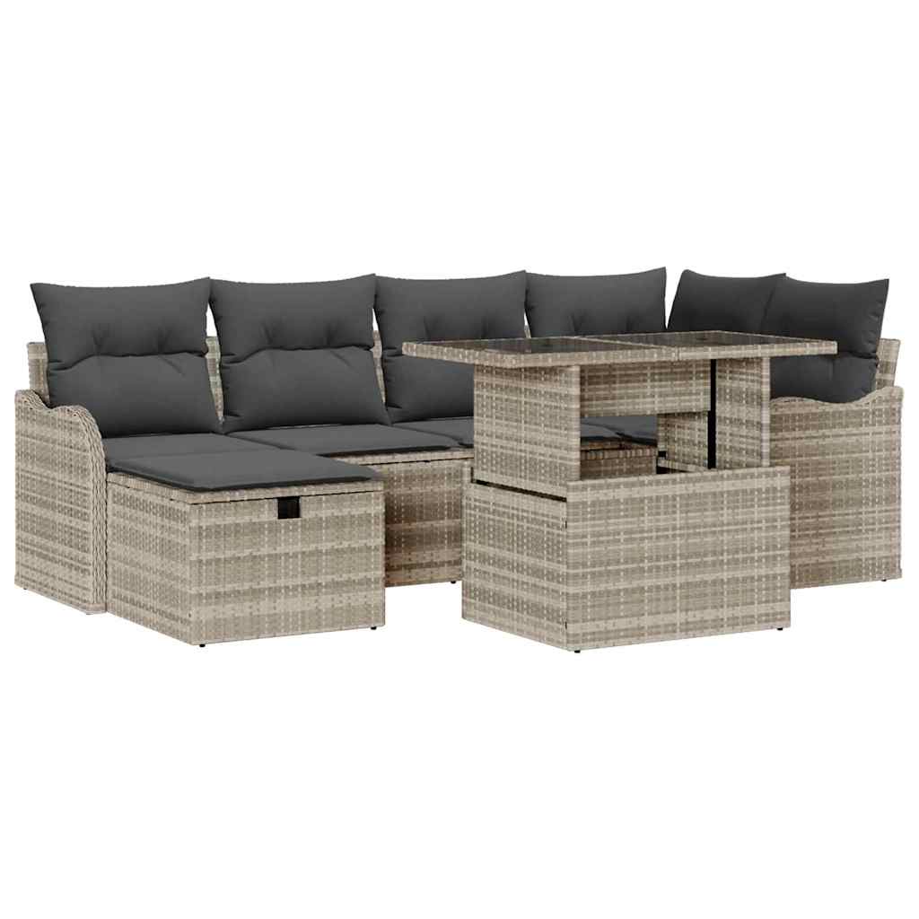 Ensemble De Canapé De Jardin 7 Pc Polyrotin