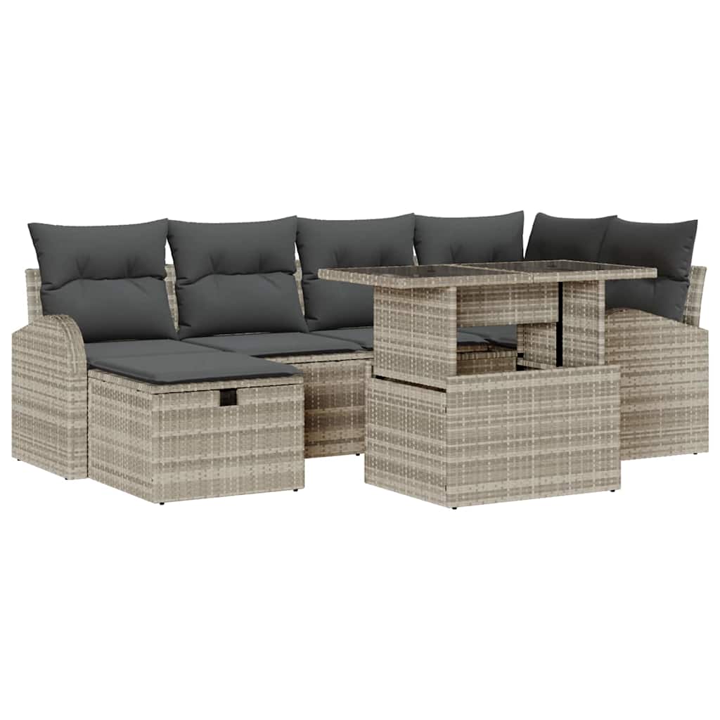 Ensemble De Canapé De Jardin 7 Pc Polyrotin