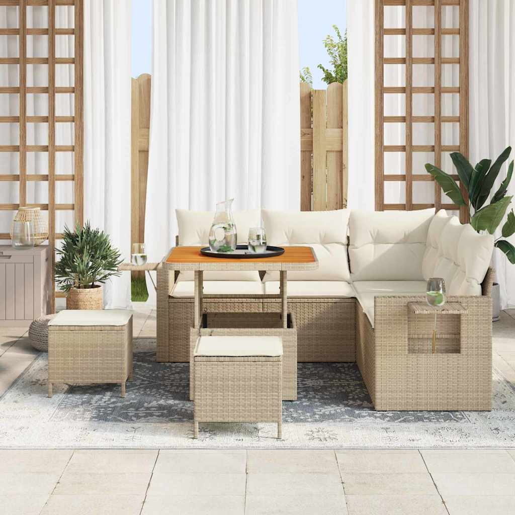 Ensemble De Canapé De Jardin 8 Pc Polyrotin