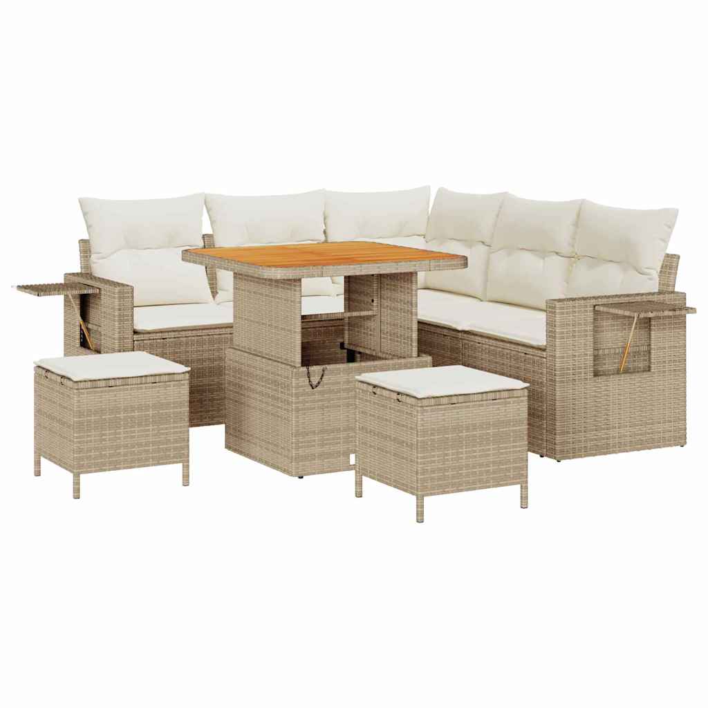 Ensemble De Canapé De Jardin 8 Pc Polyrotin