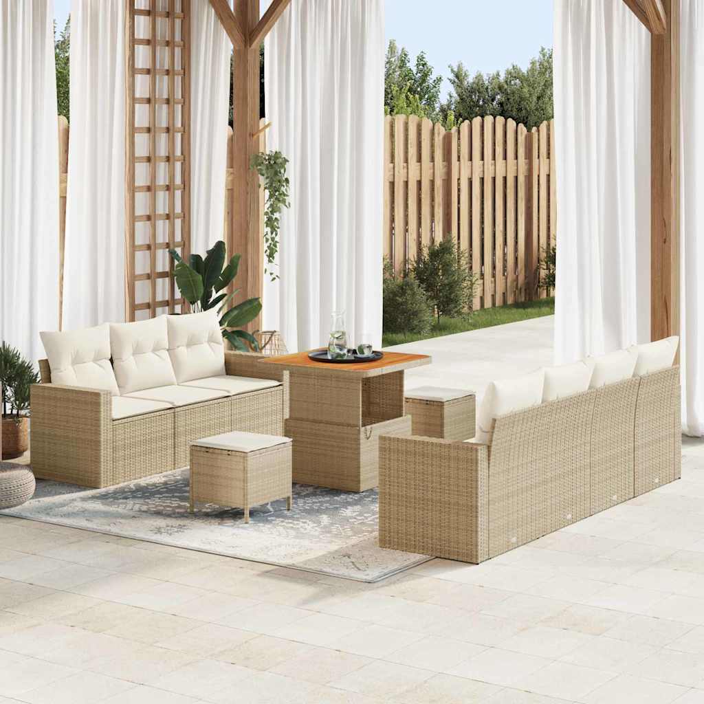 Ensemble De Canapé De Jardin 10 Pc 7-Nombre De Places