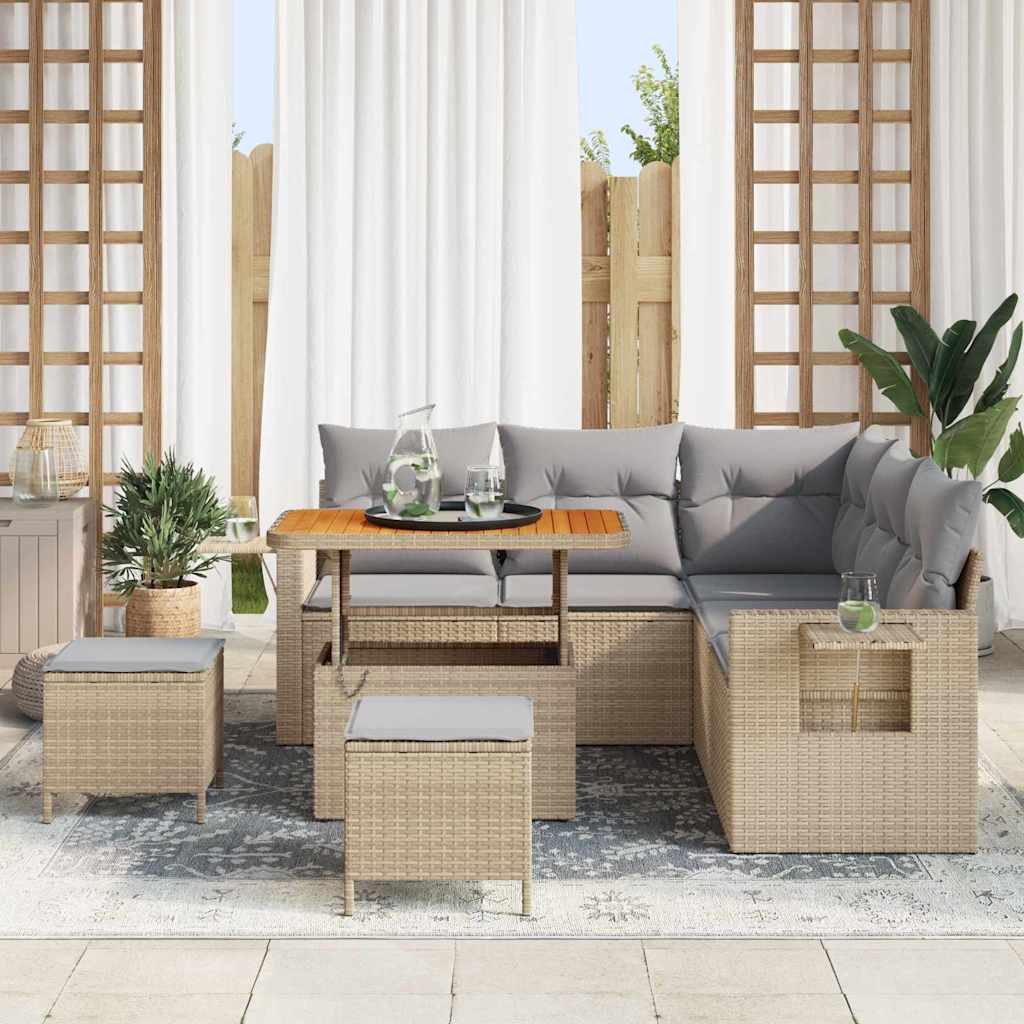 Ensemble De Canapé De Jardin 9 Pièces 6-Nombre De Places