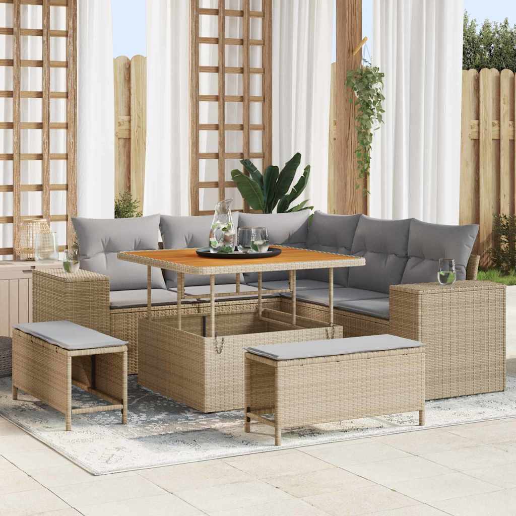 Ensemble De Canapé De Jardin 8 Pc 7-Nombre De Places