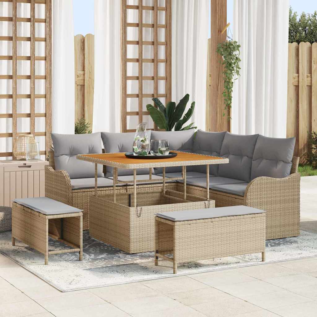 Ensemble De Canapé De Jardin 8 Pièces 7-Nombre De Places