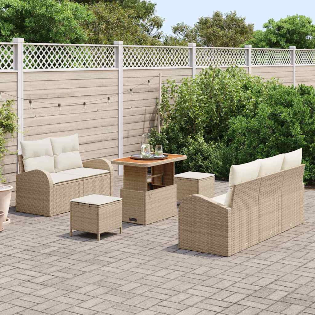 Ensemble De Canapé De Jardin 8 Pc 7-Nombre De Places
