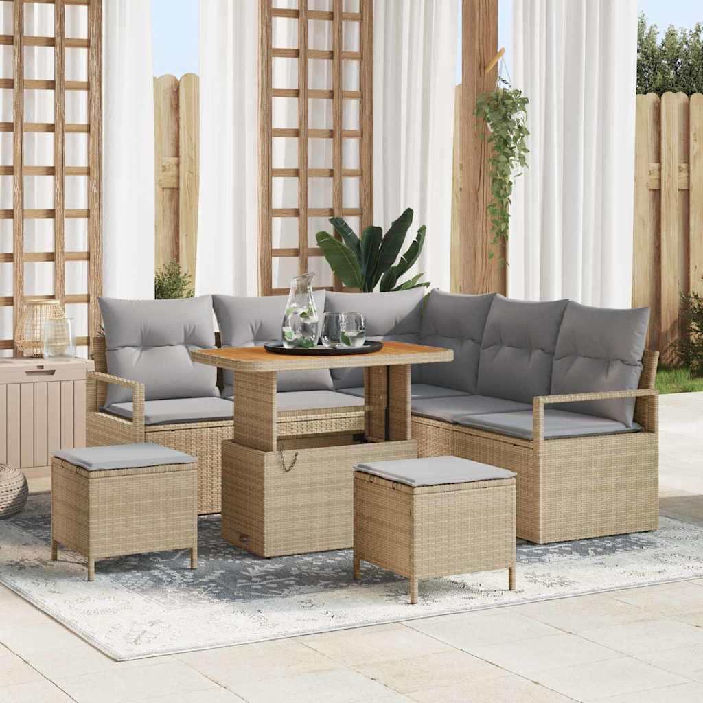 Ensemble De Canapé De Jardin 8 Pc 7-Nombre De Places