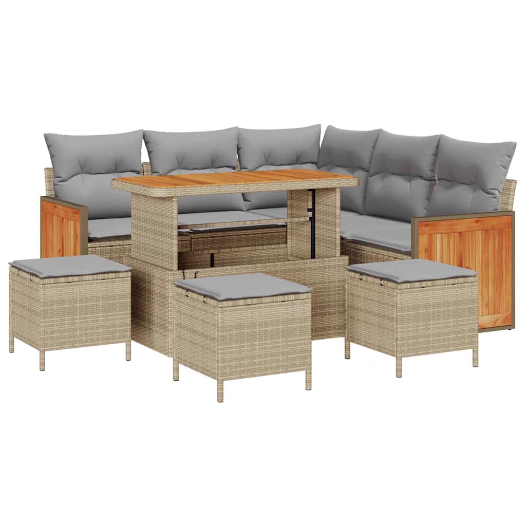 Ensemble De Canapé De Jardin 9 Pc 7-Nombre De Places
