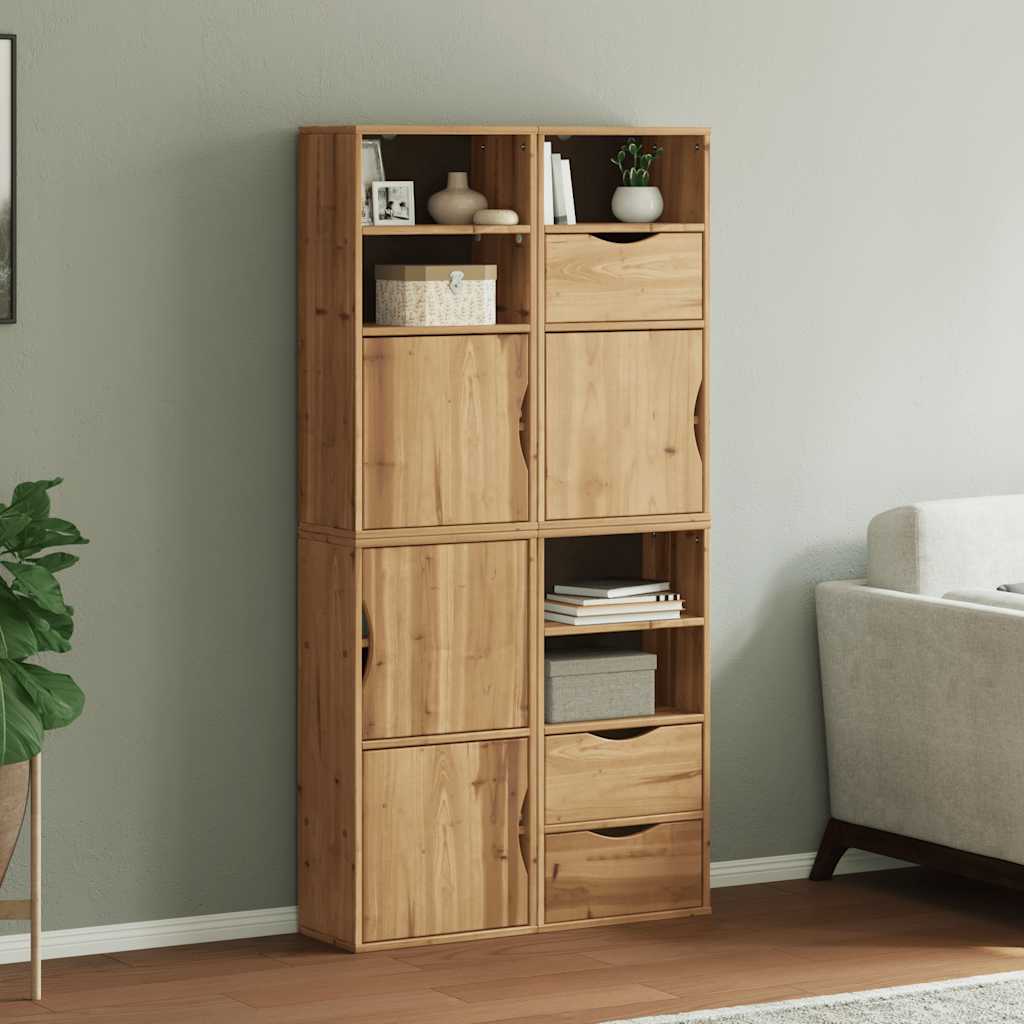 Armoires Latérales 5 Pcs Odda 40X24X79 Cm Bois Massif Pin