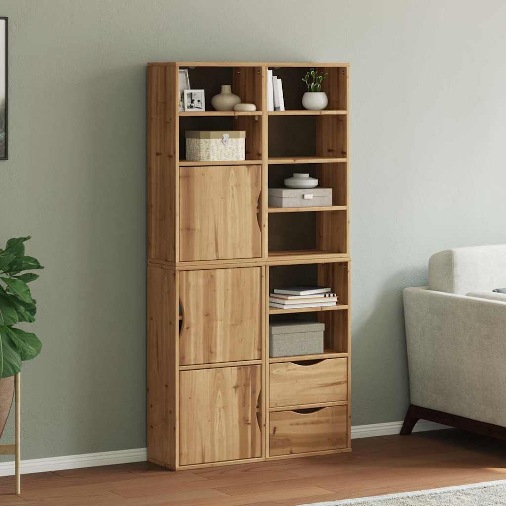 Armoires Latérales 5 Pcs Odda 40X24X79 Cm Bois Massif Pin