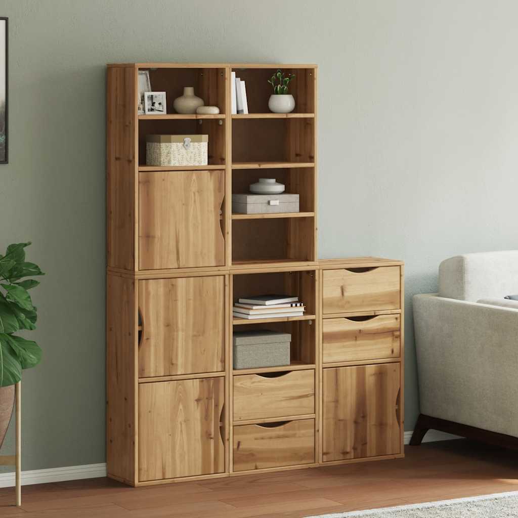 Armoires Latérales 5 Pcs Odda 40X24X79 Cm Bois Massif Pin