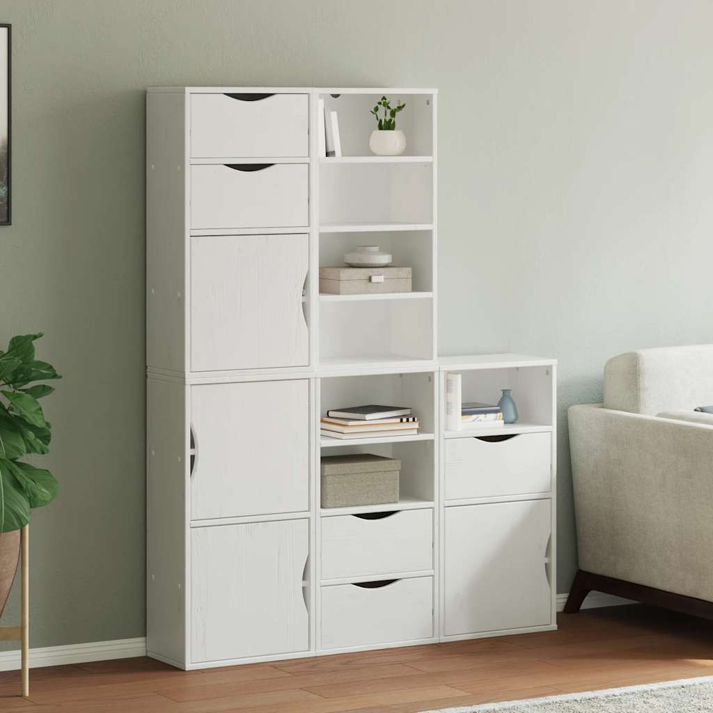 Armoires Latérales 5 Pcs Odda 40X24X79 Cm Bois Massif Pin