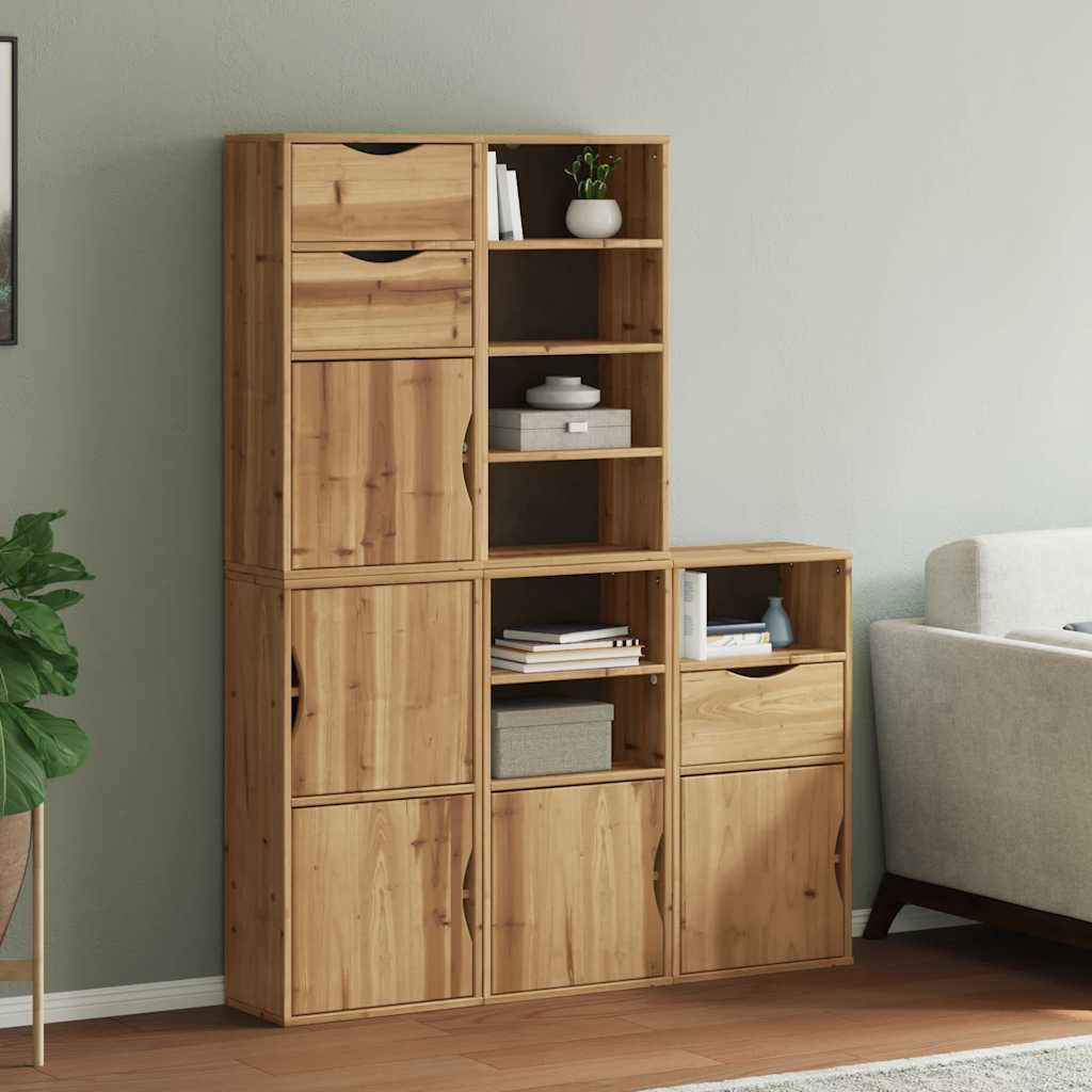 Armoires Latérales 5 Pcs Odda 40X24X79 Cm Bois Massif Pin