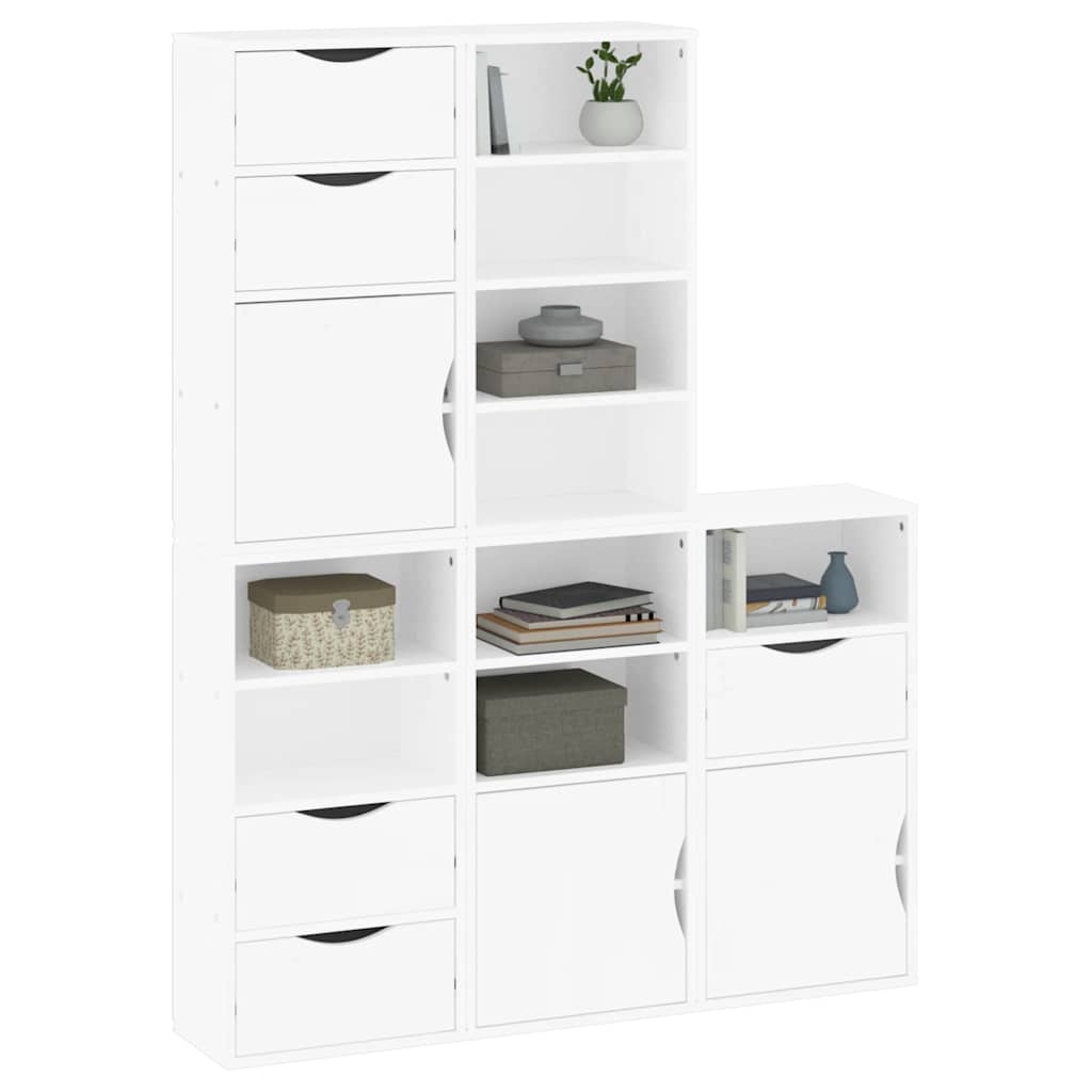 Armoires Latérales 5 Pcs Odda 40X24X79 Cm Bois Massif Pin