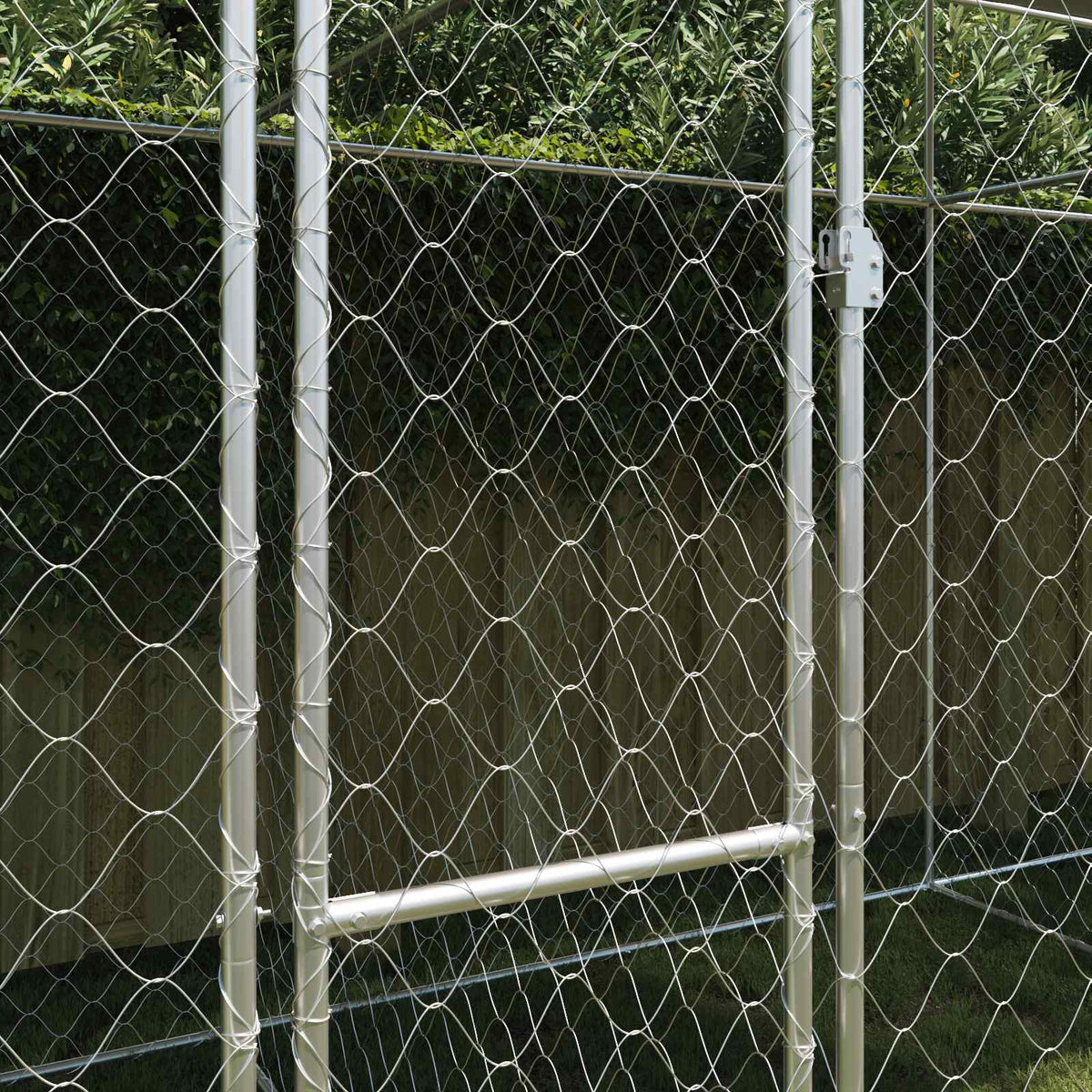 Cage Pour Chien Avec Toit Argenté 600 X 200 X 256 Cm