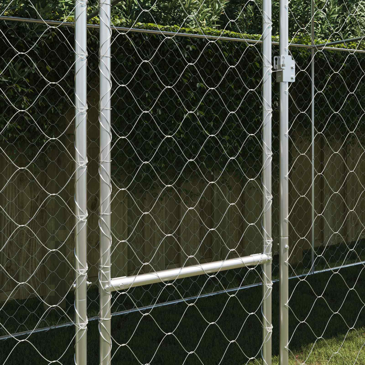 Cage Pour Chien Avec Toit Argenté 800 X 200 X 256 Cm