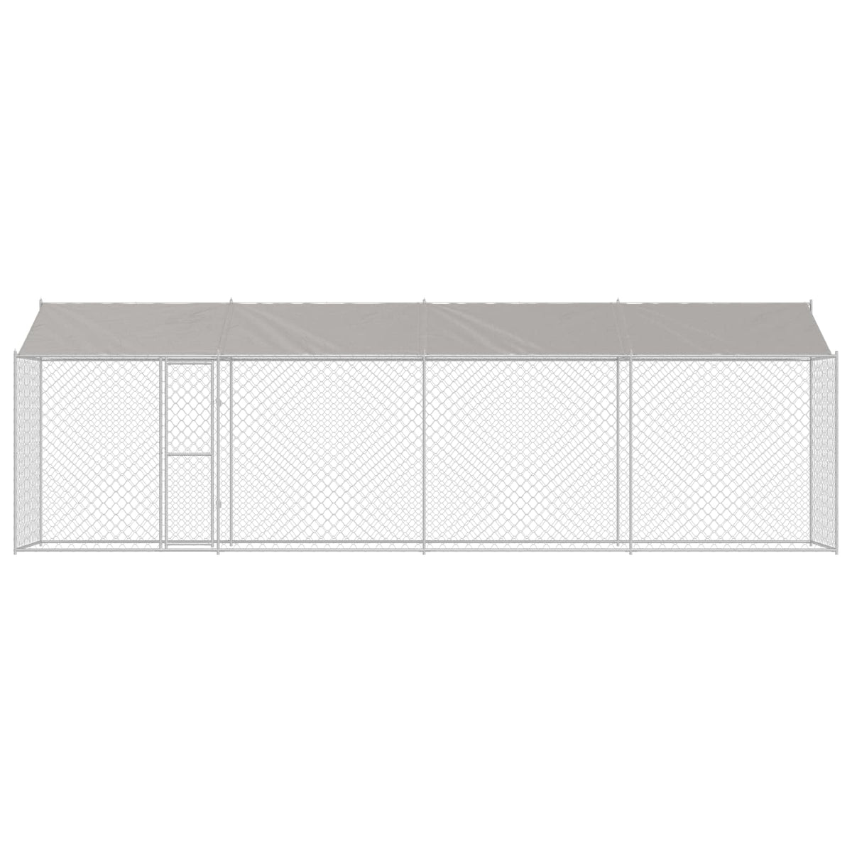 Cage Pour Chien Avec Toit Argenté 800 X 200 X 256 Cm