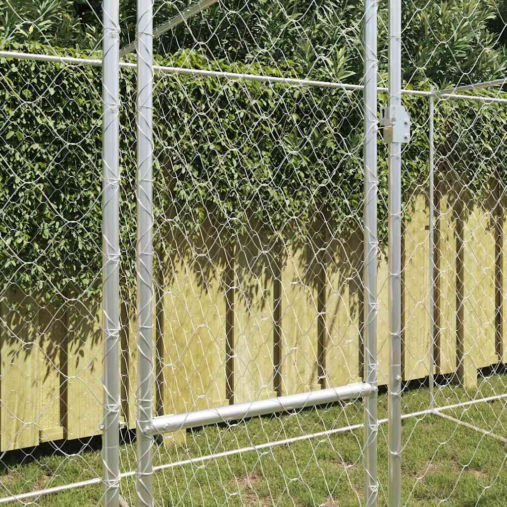 Cage Pour Chien Argenté 600 X 200 X 200 Cm Acier Galvanisé