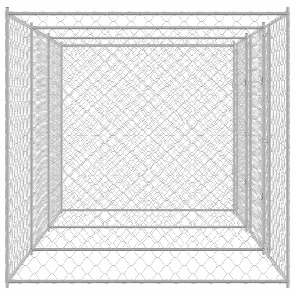 Cage Pour Chien Argenté 600 X 200 X 200 Cm Acier Galvanisé