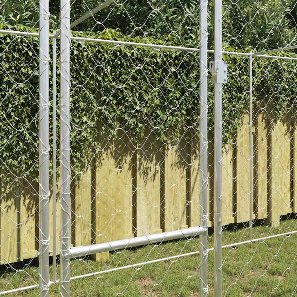 Cage Pour Chien Argenté 600 X 200 X 200 Cm Acier Galvanisé