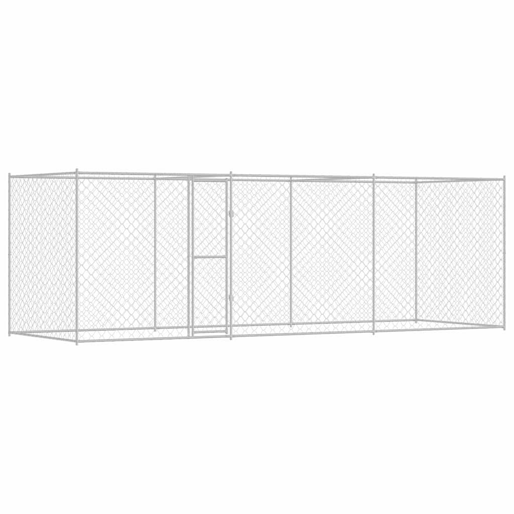 Cage Pour Chien Argenté 600 X 200 X 200 Cm Acier Galvanisé
