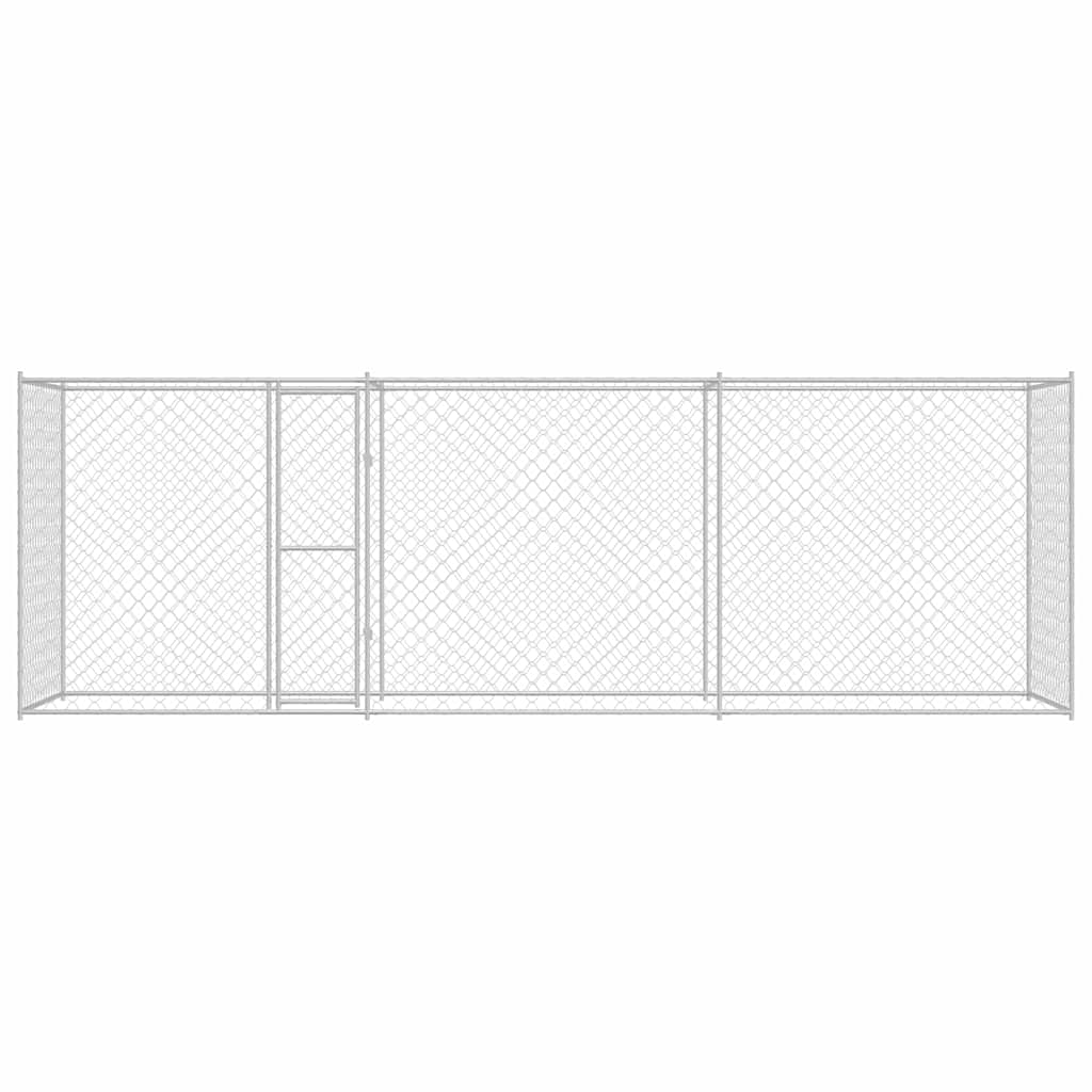 Cage Pour Chien Argenté 600 X 200 X 200 Cm Acier Galvanisé
