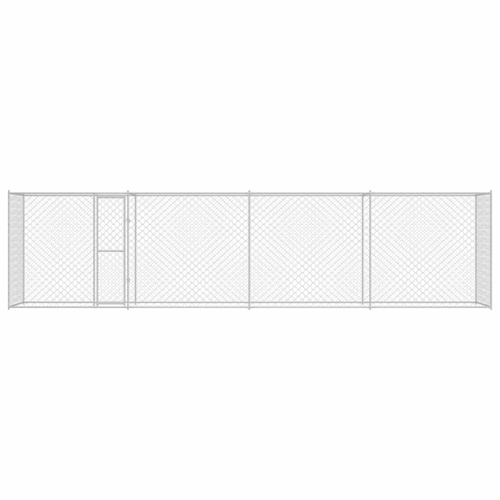 Cage Pour Chien Argenté 800 X 200 X 200 Cm Acier Galvanisé