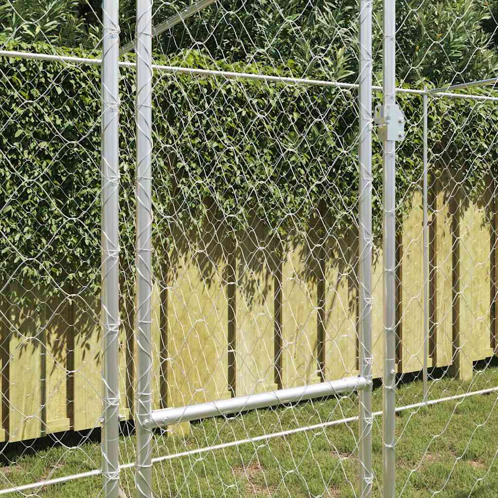 Cage Pour Chien Argenté 600 X 200 X 200 Cm Acier Galvanisé