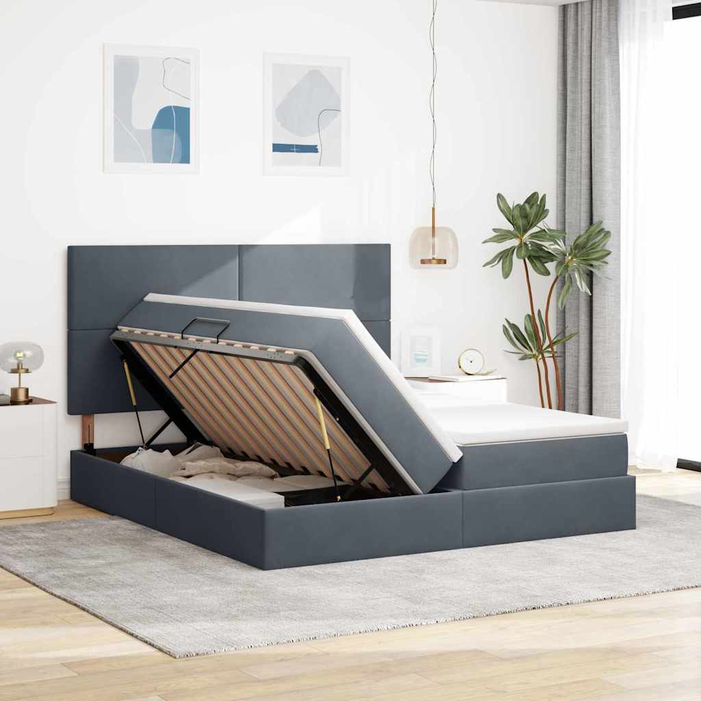 Lit De Rangement Avec Stockage Velours