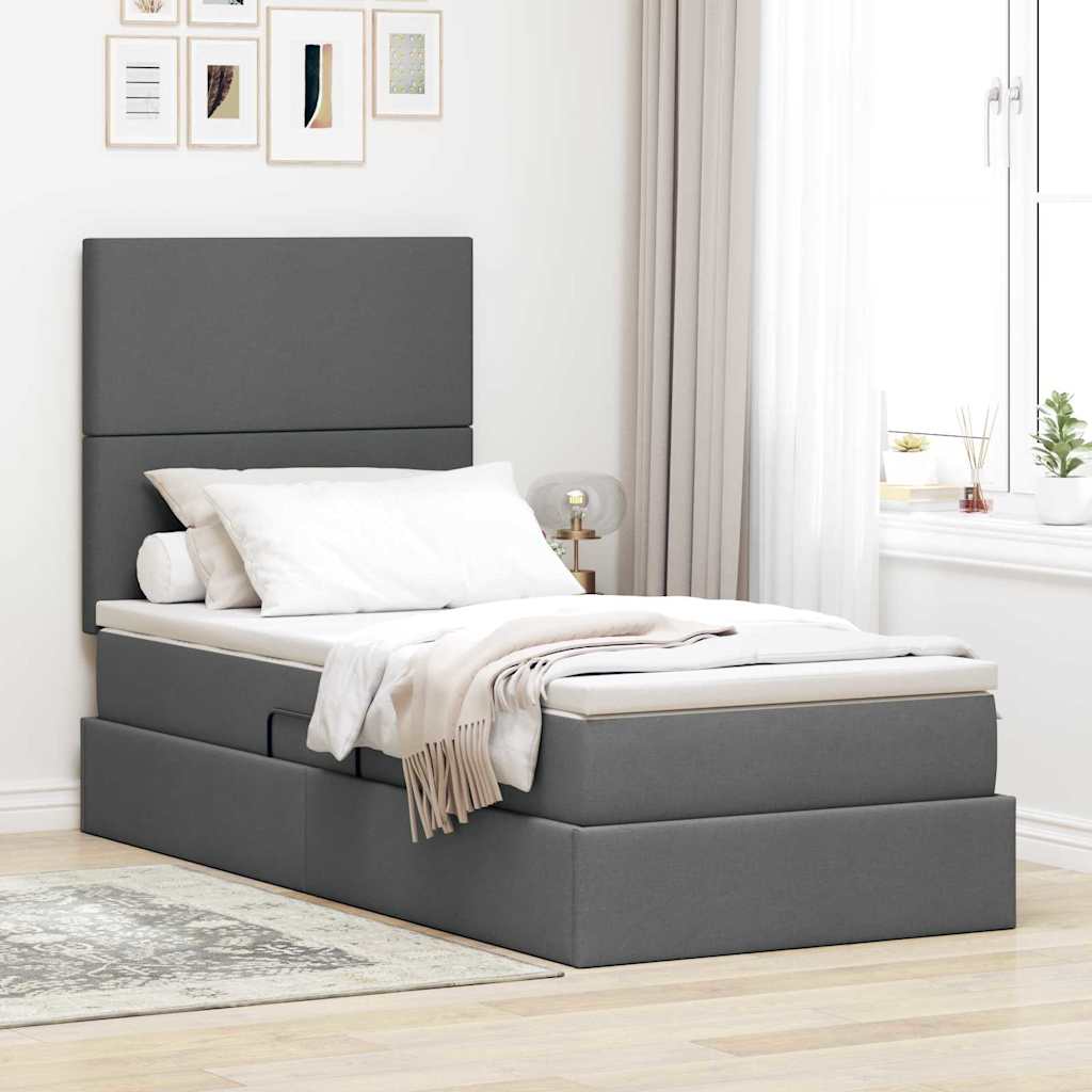 Lit De Rangement Led Avec Matelas Tissu