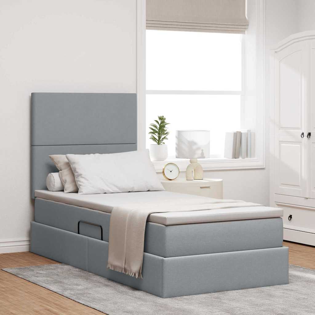 Lit De Rangement Led Avec Matelas Tissu