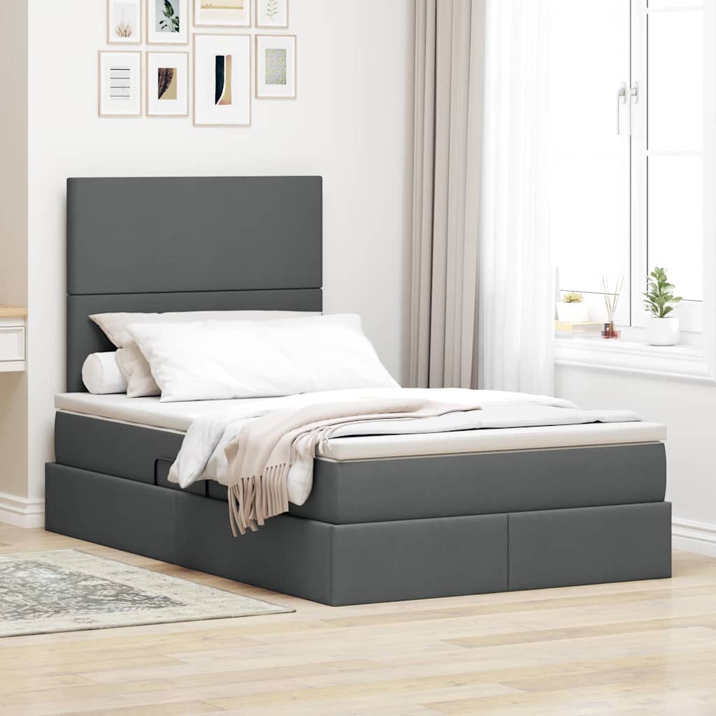 Lit De Rangement Led Avec Matelas Tissu
