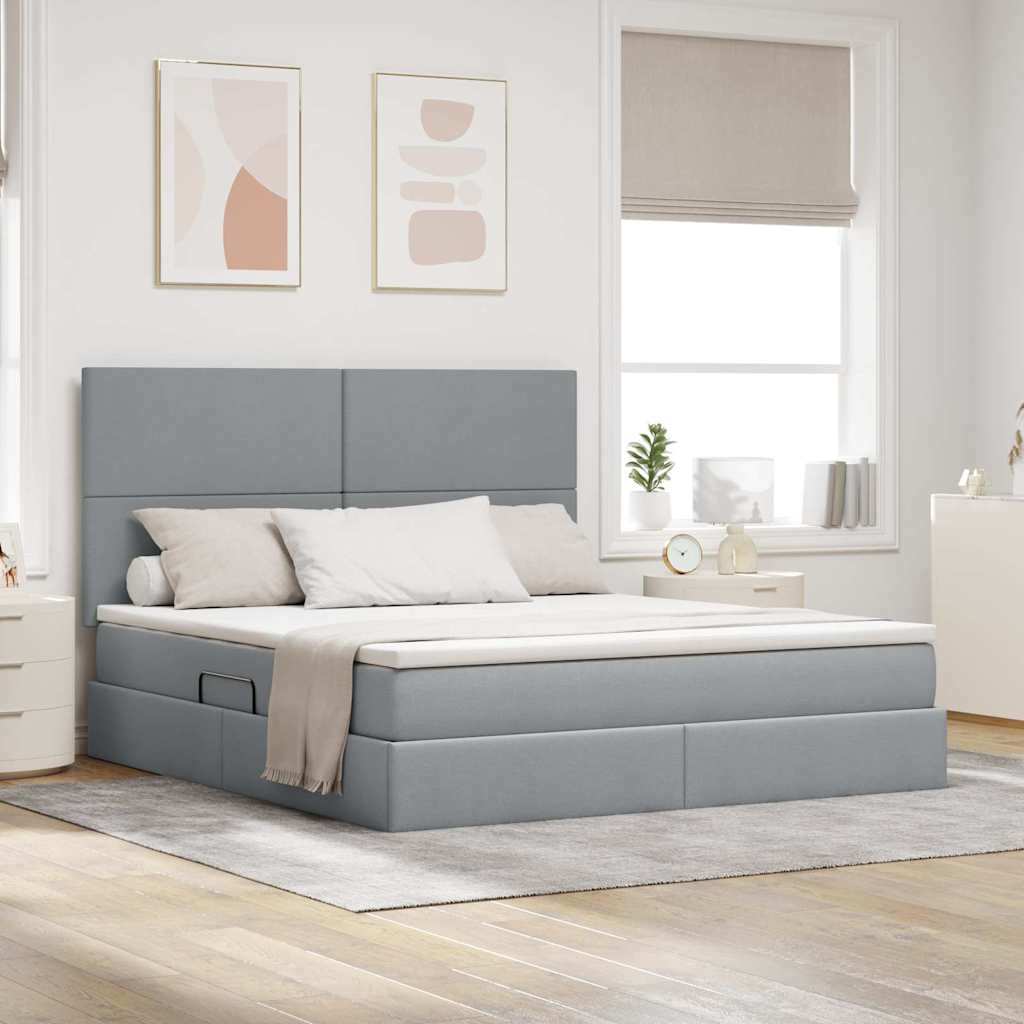Lit De Rangement Led Avec Matelas Tissu