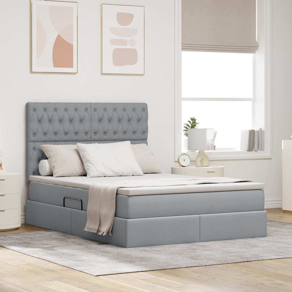 Lit De Rangement Led Avec Matelas Tissu