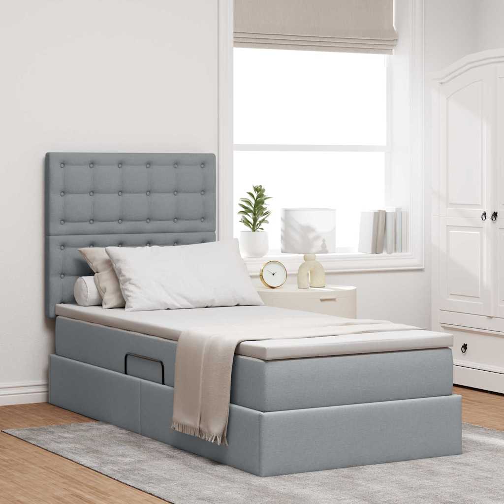 Lit De Rangement Led Avec Matelas Tissu