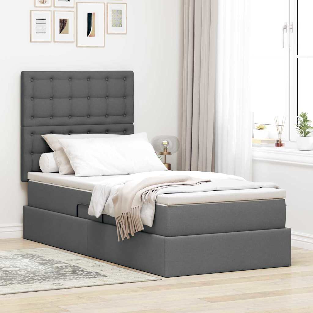 Lit De Rangement Led Avec Matelas Tissu